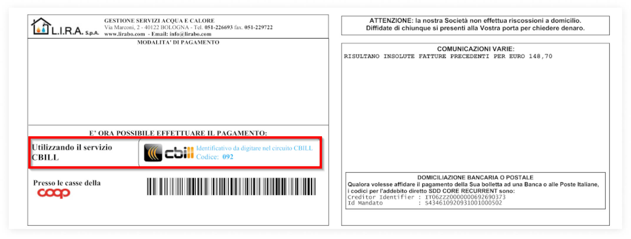 bollettino-cbill Bollettino CBILL